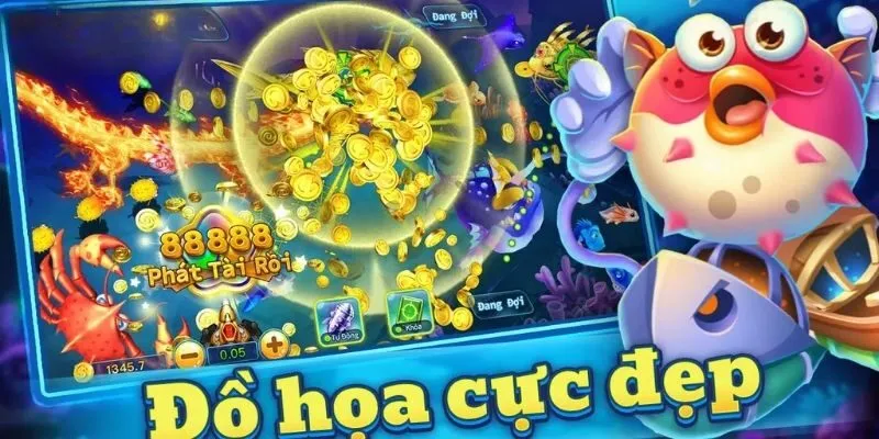 Bắn Cá Vàng - Siêu Phẩm Săn Thưởng Hot Nhất Tại PG88 2 Không gian đại dương lung linh trong game bắn cá vàng